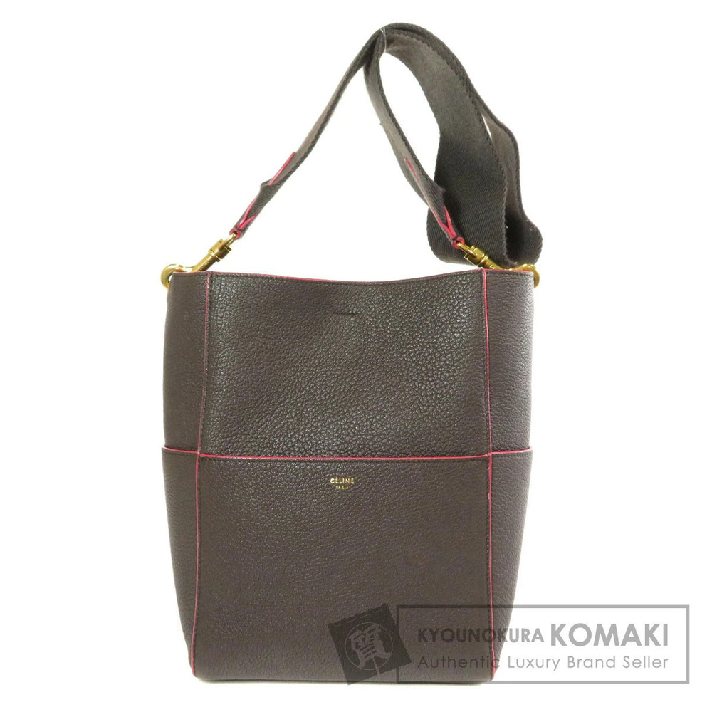 Celine Sangle Bucket Shoulder Bag Leather